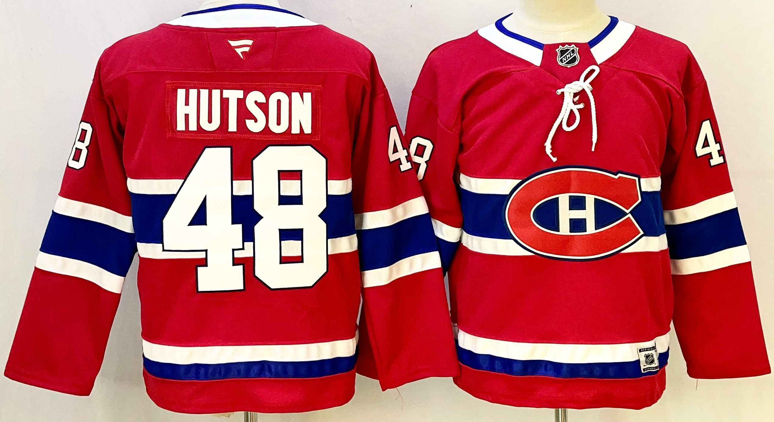 Youth Montreal Canadiens #48 Hutson Red 2026 Adidias NHL Jersey style 001